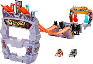 Hot Wheels STAR WARS RacerVerse �g���b�N�Z�b�g & �_�C�L���X�g���[�T�[2�� Grogu's Great Race Grogu �}���_�����A��