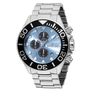 Invicta Grand Diver Sidereon �r���v 52mm �u���b�N �V���o�[ �u���[������ �N�I�[�c �����Y 48584