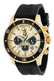 Invictaインビクタ メンズ Disneyディズニー 限定リミテッドエディション 48mm Silicone Quartz Watch, Black (Model: 39053) 腕時計