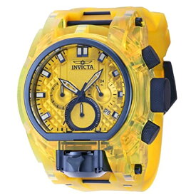 Invictaインビクタ メンズ Bolt Zeus Magnum Quartz Stainless Steel, Silicone Watch, Yellow (Model: 39472) 腕時計