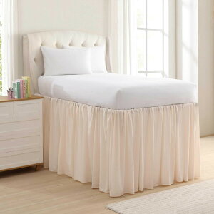 Laura Ashley �x�b�h�X�J�[�g �����N���ϐ� Twin XL �e�[���[�h 3-Sided 42�h���b�v Pink