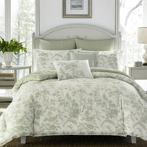 Laura Ashley Home �N�C�[���T�C�Y �f���x�J�o�[�Z�b�g Natalie Green �ԕ� ���o�[�V�u�� �R�b�g�� �Q��