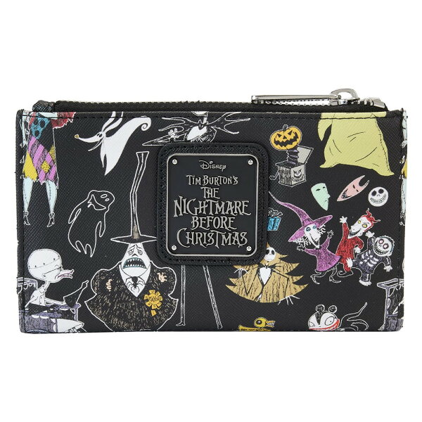 Loungefly Disney ナイトメアビフォアクリスマス キャラクタープリント 二つ折りウォレット