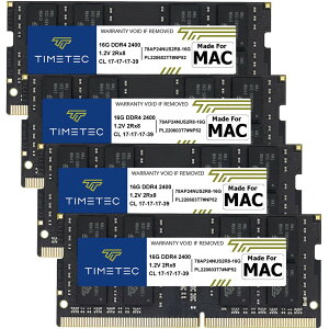 Timetec 64GB(4x16GB) DDR4-2400 PC4-19200 SO-DIMM Apple 2017 iMac 27�C���` �Ή� ������ iMac 18,3