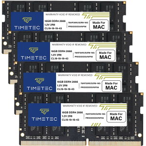 Timetec 64GB(4x16GB) DDR4-2666 PC4-21333 SO-DIMM Mid 2020/2019 iMac �Ή� ������ 64GB KIT(4x16GB)