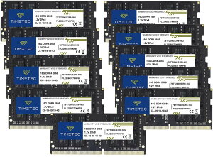 Timetec 160GB(10x16GB) DDR4-2666 PC4-21300 �m�[�gPC�p SO-DIMM ������