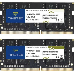Timetec 32GB(2x16GB) DDR4-2666 PC4-21300 �m�[�gPC�p SO-DIMM ������ Timetec Selected 32GB KIT (2x16GB)
