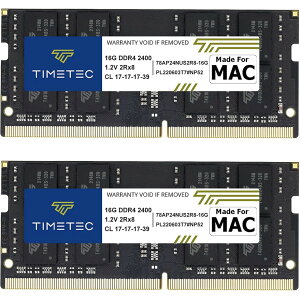 Timetec 32GB(2x16GB) DDR4-2400 PC4-19200 �m�[�gPC�p SO-DIMM Apple 2017 iMac �Ή� ������ Timetec 32GB KIT (2x16GB)