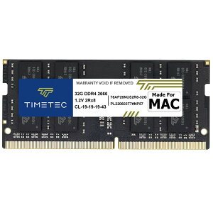 Timetec 32GB DDR4-2666 PC4-21333 �m�[�gPC�p SO-DIMM iMac 2020/2019 Mac mini 2018 �Ή� ������ Timetec 32GB Compatible for Apple