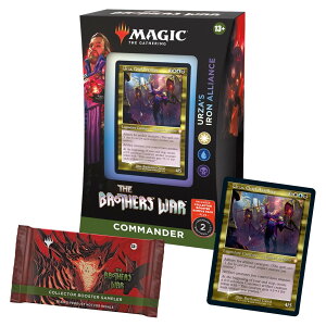 �p��� Magic: The Gathering The Brothers�f War Retro-Frame Commander Deck - Urza's Iron Alliance (White-Blue-Black) + Collector Booster Sample Pack