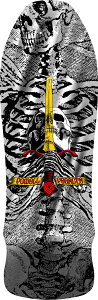 Powell Peralta Geegah Skull & Sword Reissue �X�P�[�g�{�[�h �f�b�L Silver Foil 9.75 x 30