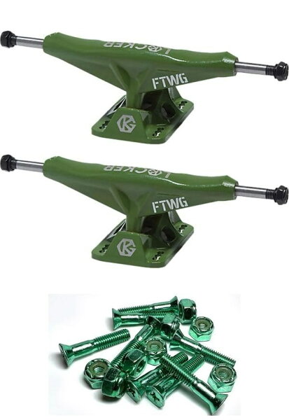Grind King Locker Skateboard Trucks Army Green トラック 5.8" Hanger 8.5" Axle 1インチ ハードウェア付 セット
