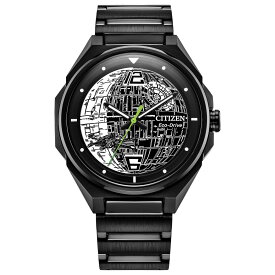Citizen Star Wars Death Star 腕時計 メンズ エコドライブ ブラック IPステンレス 41mm BJ6539-50W