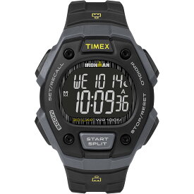 TIMEX メンズ男性 IRONMAN Classic 30 38mm 腕時計グレー＆ブラックケース ネガティブディスプレイ ブラックレジンストラップ