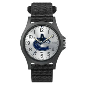 Tmexタイメックス メンズ男性 NHLプライド 40mm 腕時計バンクーバー・カナックス ブラック FastWrap ストラップ付き