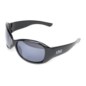 ●LSDデザイン 偏光サングラス Dフライマン ピアノブラック/ライトスモークシルバーミラー