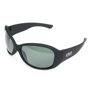 ●LSDデザイン 偏光サングラス Dフライマン ラバーブラック/グレーグリーン