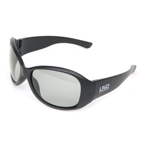 ●LSDデザイン 偏光サングラス Dフライマン マットブラック/エアグリーン