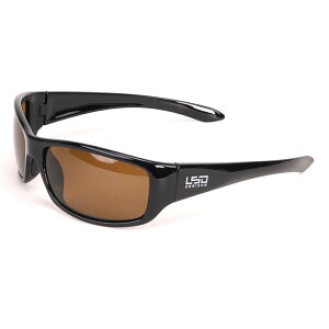 ●LSDデザイン 偏光サングラス Dフライマンスリム ピアノブラック/ダークブラウン