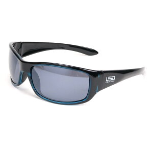 ●LSDデザイン 偏光サングラス Dフライマンスリム クリアブルーブラック/ライトスモークシルバーミラー