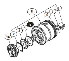 ●シマノ　12カーディフ Cl4＋ C2000SS(030344)用 純正標準スプール (パーツ品番13CB1)　【キャンセル及び返品不可商品】 【まとめ送料割】