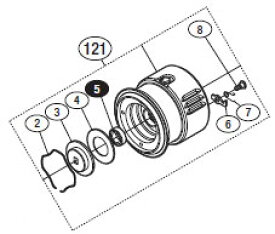 ●シマノ　15 ツインパワー C2000HGS (033659)用 純正標準スプール (パーツ品番1089M)　【キャンセル及び返品不可商品】 【まとめ送料割】