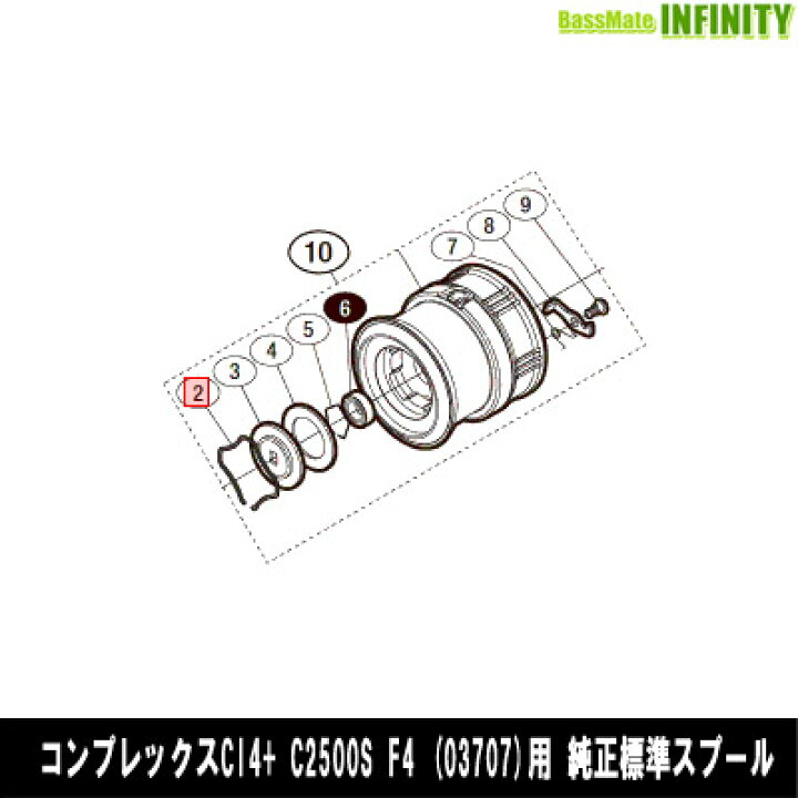 楽天市場】○シマノ 17 コンプレックスCI4+ C2500S F4 (037077)用 純正 