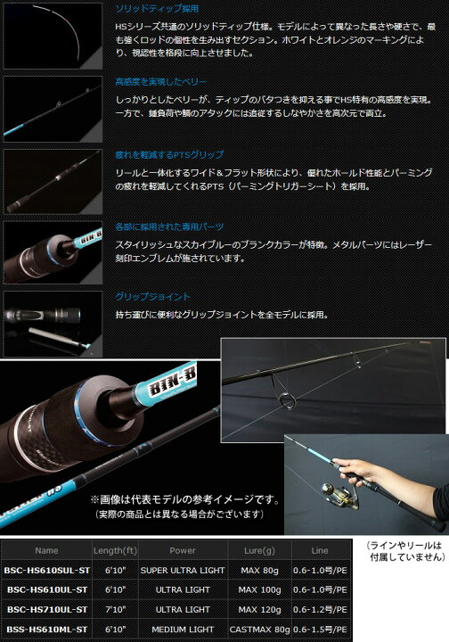 楽天市場】○ジャッカル ビンビンスティックHS BSS-HS610ML-ST 