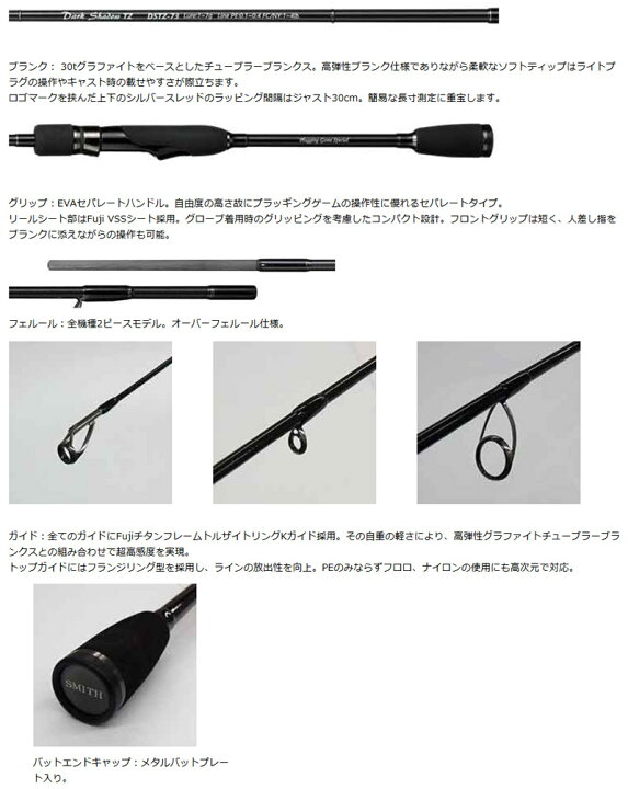 楽天市場】○スミス SMITH ダークシャドー TZ DSTZ-77 : 釣具のバス 