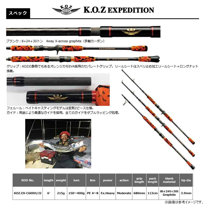 楽天市場】○スミス KOZエクスペディション C60XH/J2 (ベイトモデル 