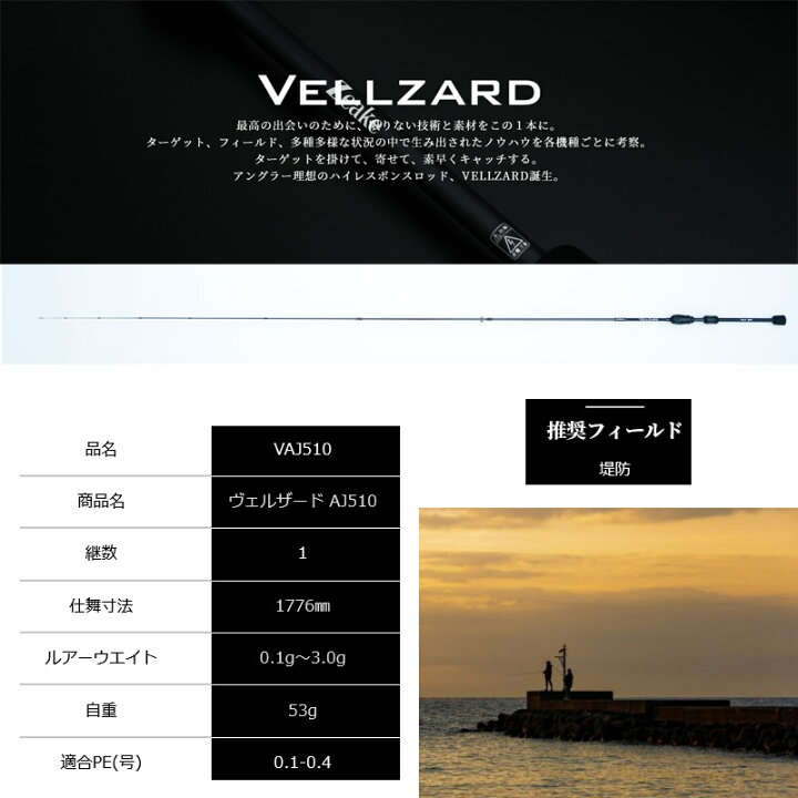 楽天市場】【送料無料】ジーク Zeake ヴェルザード アジング AJ510 
