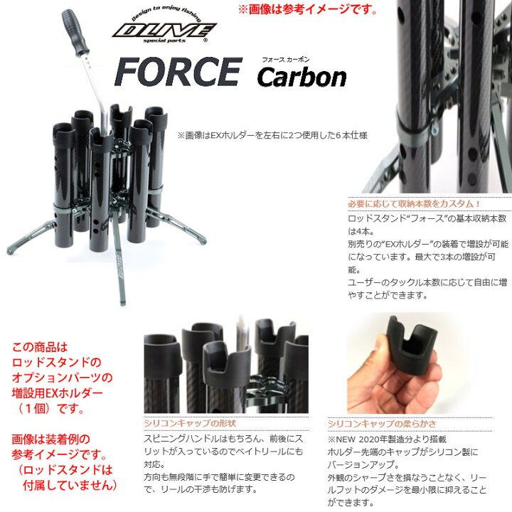 楽天市場】ドライブ DLIVE ロッドスタンド FORCE フォース カーボン 