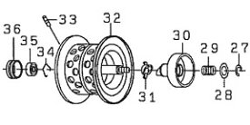 ●ダイワ　T3 AIR8.6L-TW(4960652860697)用 純正標準スプール (部品コード129539)　【キャンセル及び返品不可商品】 【まとめ送料割】