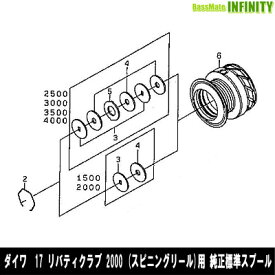 ●ダイワ　17 リバティクラブ 2000(4960652094061)用 純正標準スプール (部品コード128B05)　【キャンセル及び返品不可商品】 【まとめ送料割】