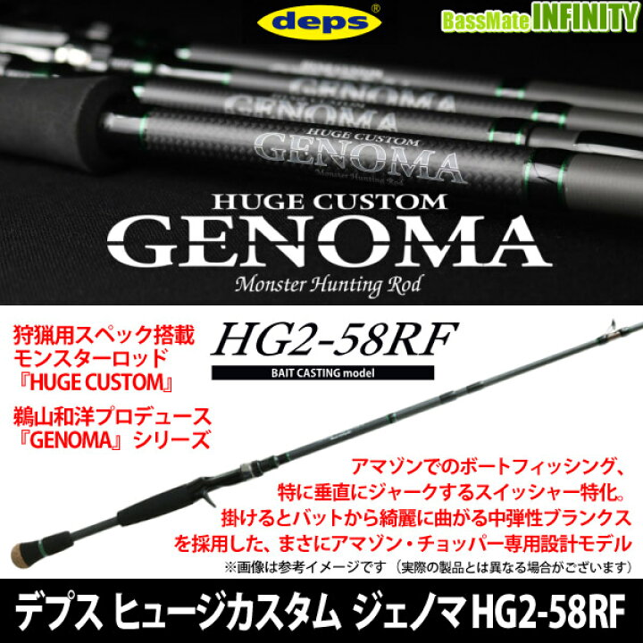 デプス ヒュージカスタム ジェノマ HG3-63RF ベイトキャスティング 