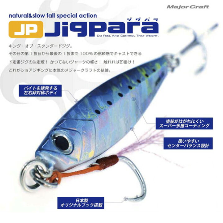 楽天市場 メジャークラフト ジグパラ ショート Jps 30g メール便配送可 まとめ送料割 釣具のバスメイトインフィニティ