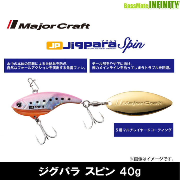 楽天市場 メジャークラフト ジグパラ スピン Jpspin 40g メール便配送可 まとめ送料割 Sgsw 釣具のバスメイトインフィニティ 楽天市場 メジャークラフト ジグパラ スピン Jpspin 40g メール便配送可 まとめ送料割 Sgsw 釣具のバスメイトインフィニティ