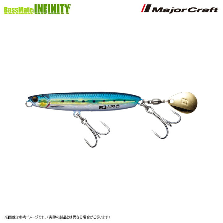 楽天市場 メジャークラフト ジグパラ サーフ Jpsurf 28g メール便配送可 まとめ送料割 釣具のバスメイトインフィニティ