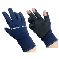 ●メジャークラフト　チタンコートグローブ 3本カット ブラック (M-XL) MCTG3-3　【メール便配送可】 【…