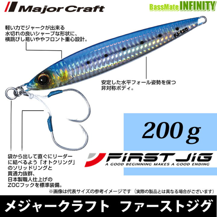 楽天市場 メジャークラフト ファーストジグ Fj 0g メール便配送可 まとめ送料割 釣具のバスメイトインフィニティ