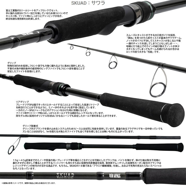 楽天市場】○レジットデザイン SKUAD スクアド SKS75M+ サワラ ミノー 