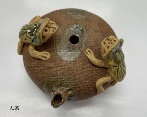 【数量限定】水滴 水差 カッパ 河童 大 美濃 四ツ谷窯 縁起物 鈴木千代子 手造り習字 【書道用品】