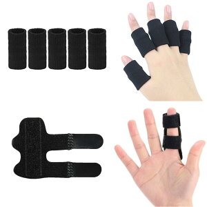 指サポーター セット 手指 サポーター フィンガープロテクター ばね指 指関節 突き指 親指 中指 腱鞘炎 バスケ 関節痛 保護 ブラック ネイビー ベージュ (指サックセット)