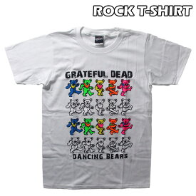 Grateful Dead Tシャツ グレイトフルデッド Dancing Bears 半袖 ロックTシャツ バンドTシャツ ダンシングベア デッドベア ビーンベア メンズ レディース かっこいい バンT ロックT バンドT ダンス ロック パンク 大きいサイズ XL 春 夏 おしゃれ Tシャツ ファッション