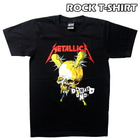 Metallica Tシャツ メタリカ Damage Inc. ロックTシャツ バンドTシャツ 半袖 メンズ レディース かっこいい バンT ロックT バンドT ダンス ロック パンク 大きいサイズ 綿 黒 白 ブラック ホワイト M L XL 春 夏 おしゃれ Tシャツ ファッション