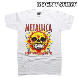 Metallica Tシャツ メタリカ ロックTシャツ バンドTシャツ 半袖 メンズ レディース かっこいい バンT ロックT バンドT ダンス ロック パンク 大きいサイズ 綿 黒 白 ブラック ホワイト M L XL 春 夏 おしゃれ Tシャツ ファッション