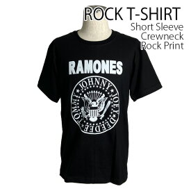 Ramones Tシャツ ラモーンズ イーグル ロゴ ロックTシャツ バンドTシャツ メンズ レディース ロックT バンドT バンT 衣装 ロゴT ダンス ミュージック ファッション ブラック 黒 コットン 綿 100% 春夏 夏物 おしゃれ