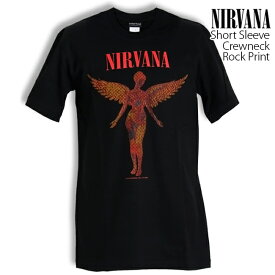 Nirvana Tシャツ ニルヴァーナ ロックTシャツ バンドTシャツ ニルバーナ In Utero メンズ レディース ロックT バンドT バンT ロゴ バンド ロゴT ダンス ミュージック ファッション ブラック ホワイト 黒 白 大きいサイズ 綿 100% 春夏 夏物 おしゃれ ファッション