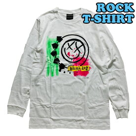 長袖 Blink-182 ロング Tシャツ ブリンク 182 ロンT ロックTシャツ バンドTシャツ メンズ ユニセックス ロックT バンドT バンT ロゴ バンド ロゴT ダンス ミュージック ファッション ブラック ホワイト 黒 白 大きいサイズ コットン 綿 100% 春夏 夏物 おしゃれ