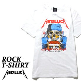 Metallica Tシャツ メタリカ ロックTシャツ バンドTシャツ 半袖 メンズ レディース かっこいい バンT ロックT バンドT ダンス ロック パンク 大きいサイズ 綿 白 ホワイト M L XL 春 夏 おしゃれ Tシャツ ファッション